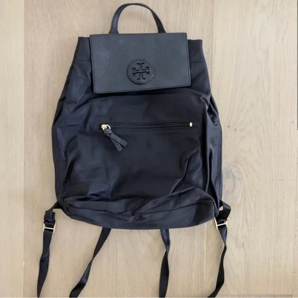 Tory Burch Black Nylon Packable Backpack Tory Burch Ella Nylon Backpack in Black - Etsy main image 3